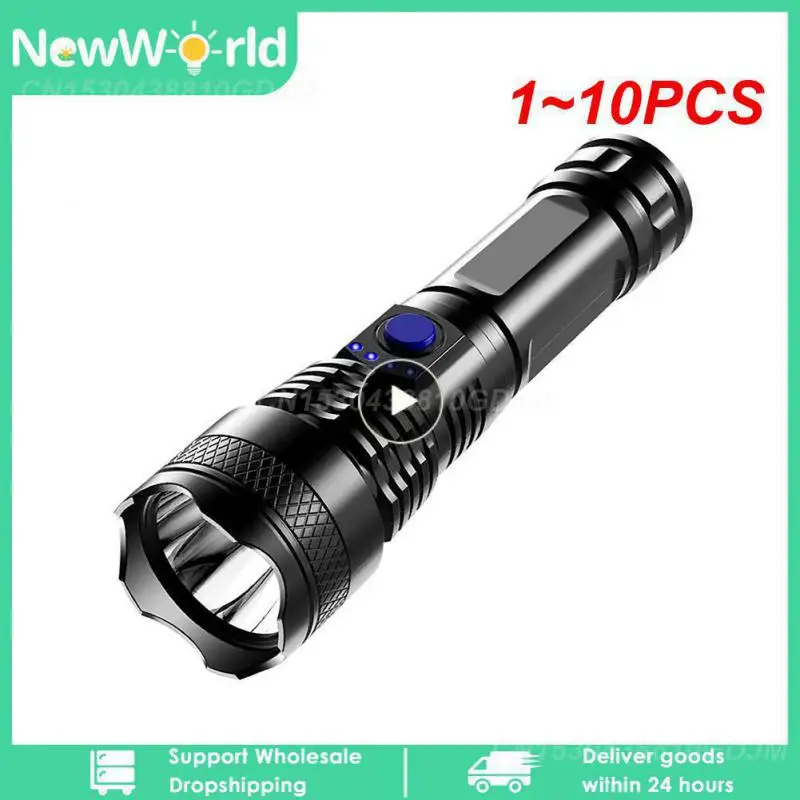 

1~10PCS Most Powerful Long Range LED Flashlight High Power Tactical USB Rechargeable Torch Strong Light Hand Lantern for
