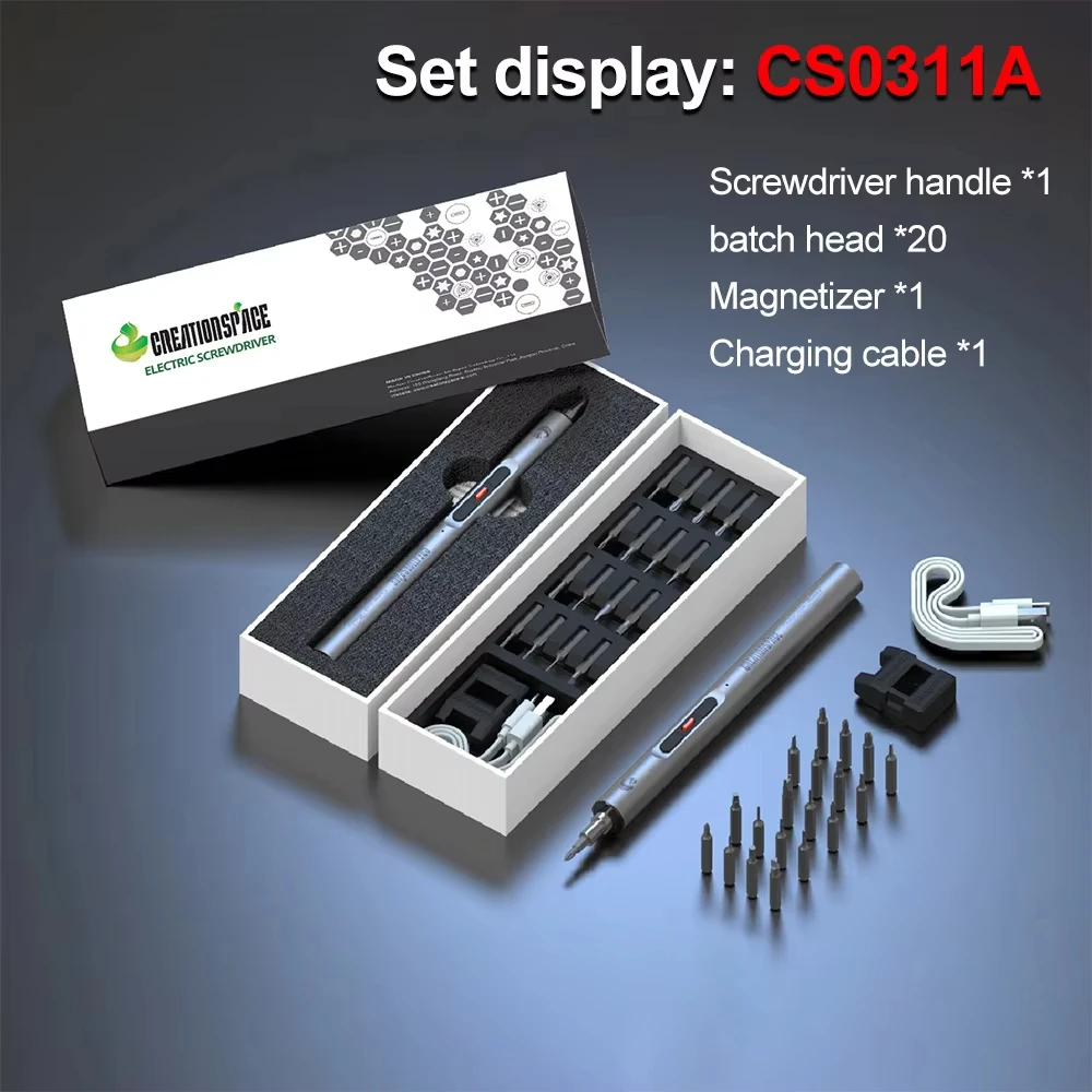 CreationSpace 23 в 1 мини-перезаряжаемая аккумуляторная электрическая отвертка набор