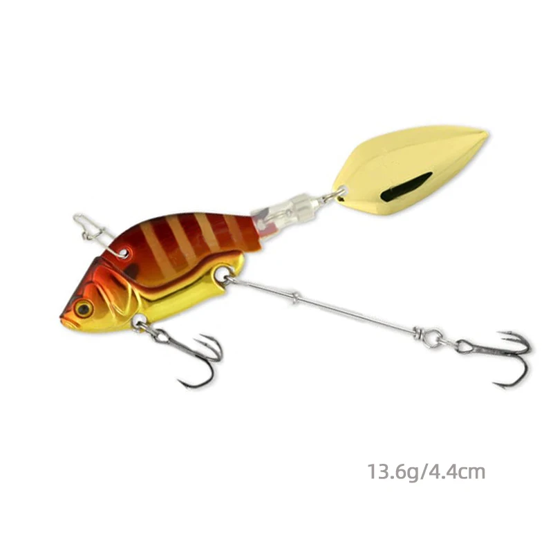 

1 шт. вращающаяся металлическая Вибрирующая Приманка VIB, блесна, ложка, Рыболовные Приманки 13,6 г, 4,4 см, джигги для форели, зимняя искусственна...