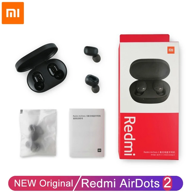 Оригинальные беспроводные наушники Xiaomi Redmi AirDots 2 Bluetooth Mi Ture Внутриканальные Airdots |