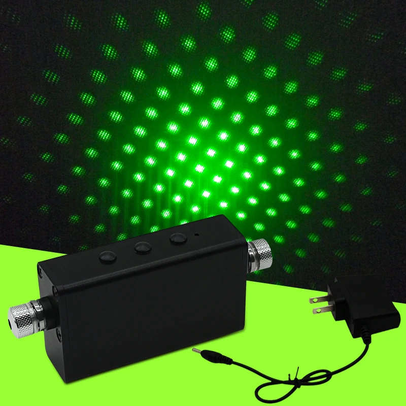 Double-headed red, green and blue laser with gypsophila laser head stage nightclub performance props holding laser sword