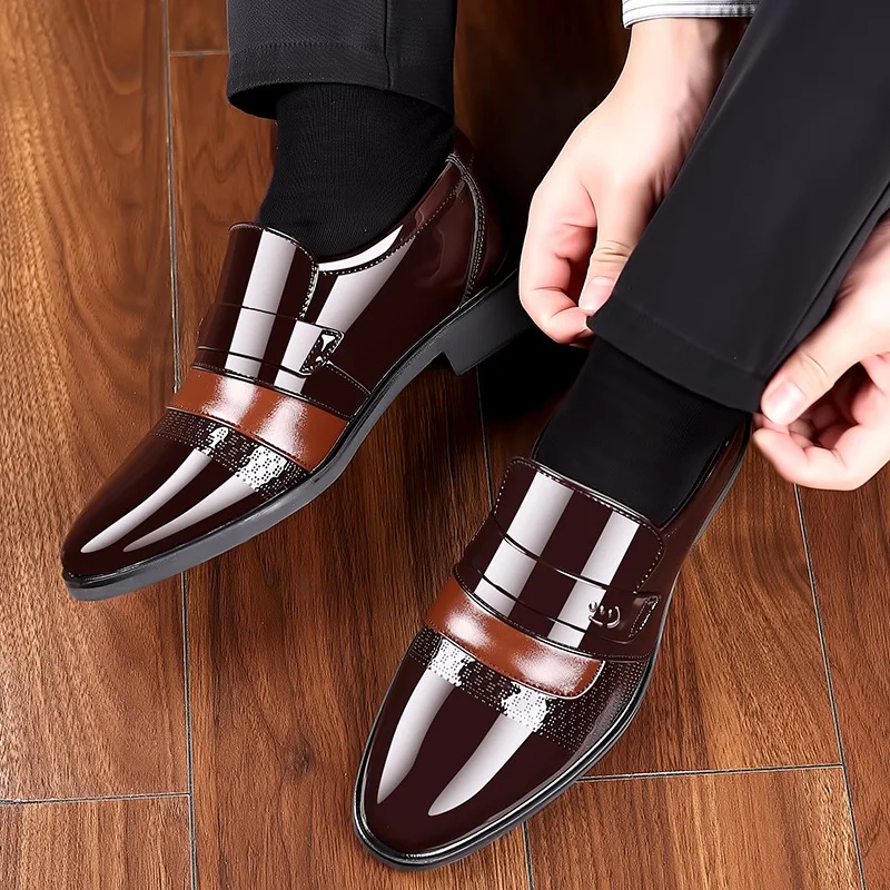 

Туфли-оксфорды мужские классические, натуральная кожа, пряжка, шнуровка, броги, заостренный носок, деловые, классические, для офиса, парадные, свадьбы