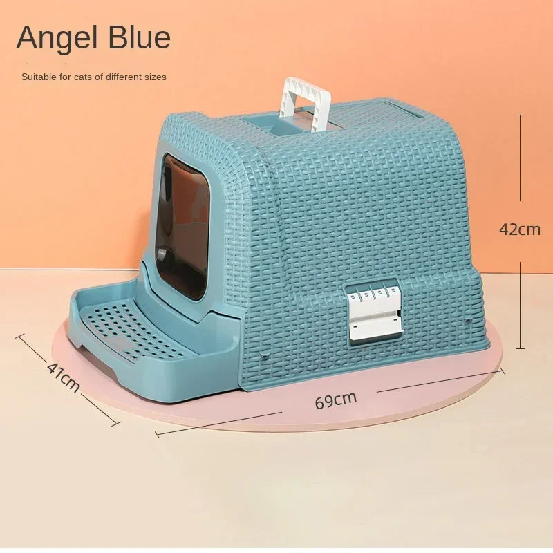 Закрытый однослойный ящик из ротанга дезодорант для кошачьего туалета