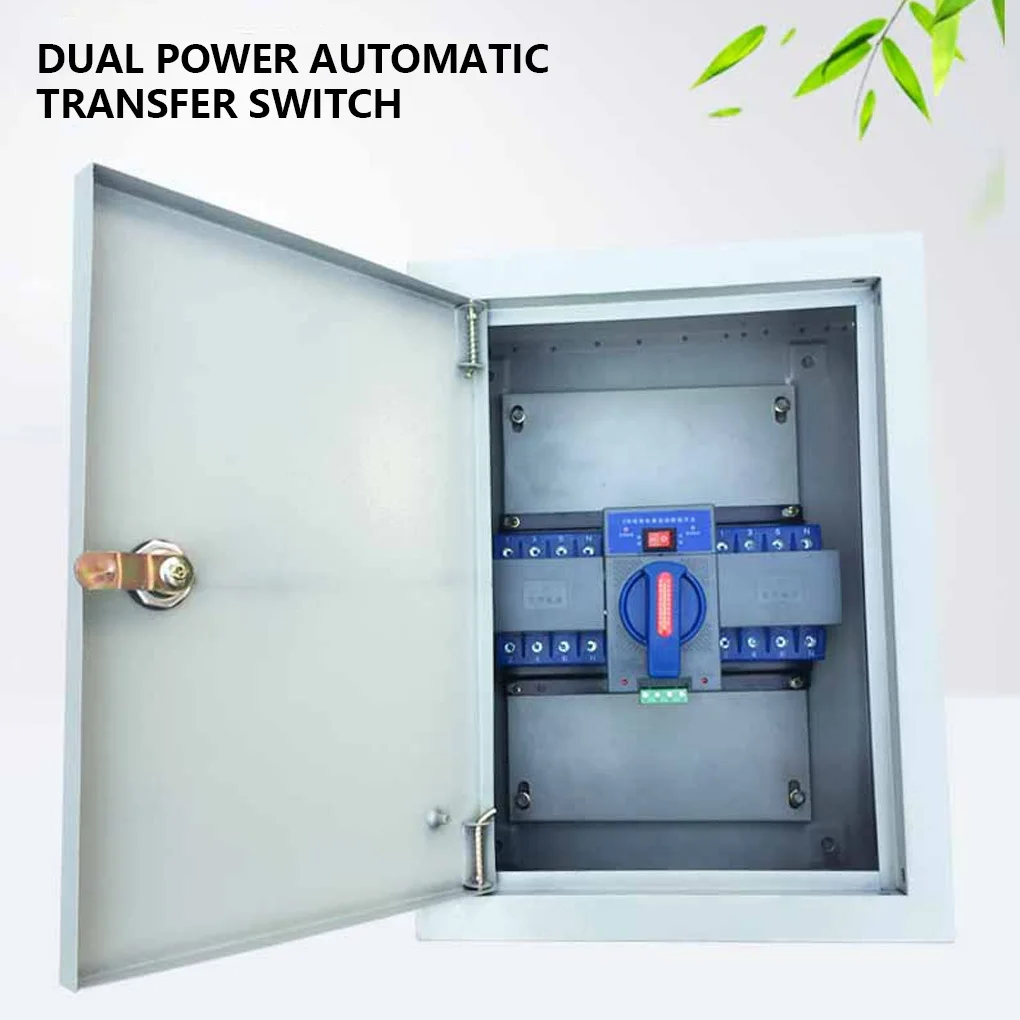 

Office AC 380V Automatic Transfer Switch Apartment Mall Professional Din Rail Dual Power Switches Solar Wind Systems