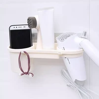 2022new portable 1pc wall mounted storage racks creative suction cup hair dryer holder comb rack stand bathroom supplies