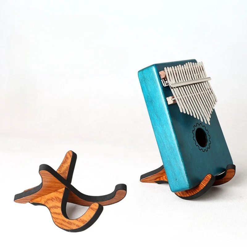 Фото 1 шт., поддержка Kalimba Woodiness, не требуе штамповки, портативный складной вертикальный кронштейн, подставка для инструментов №1