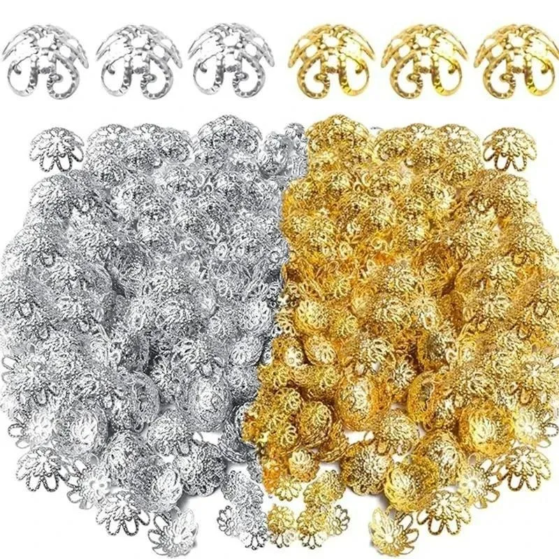 Фото Шапочки из бусин филиграни с пятью лепестками, 10 мм, 200/600 шт. №4