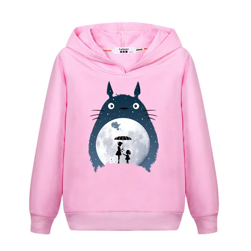 

Girl totoro casual long sleeve sweater autumn winter hoodie kids fashion cartoon pullover new cotton sweatshirt sweater 2022