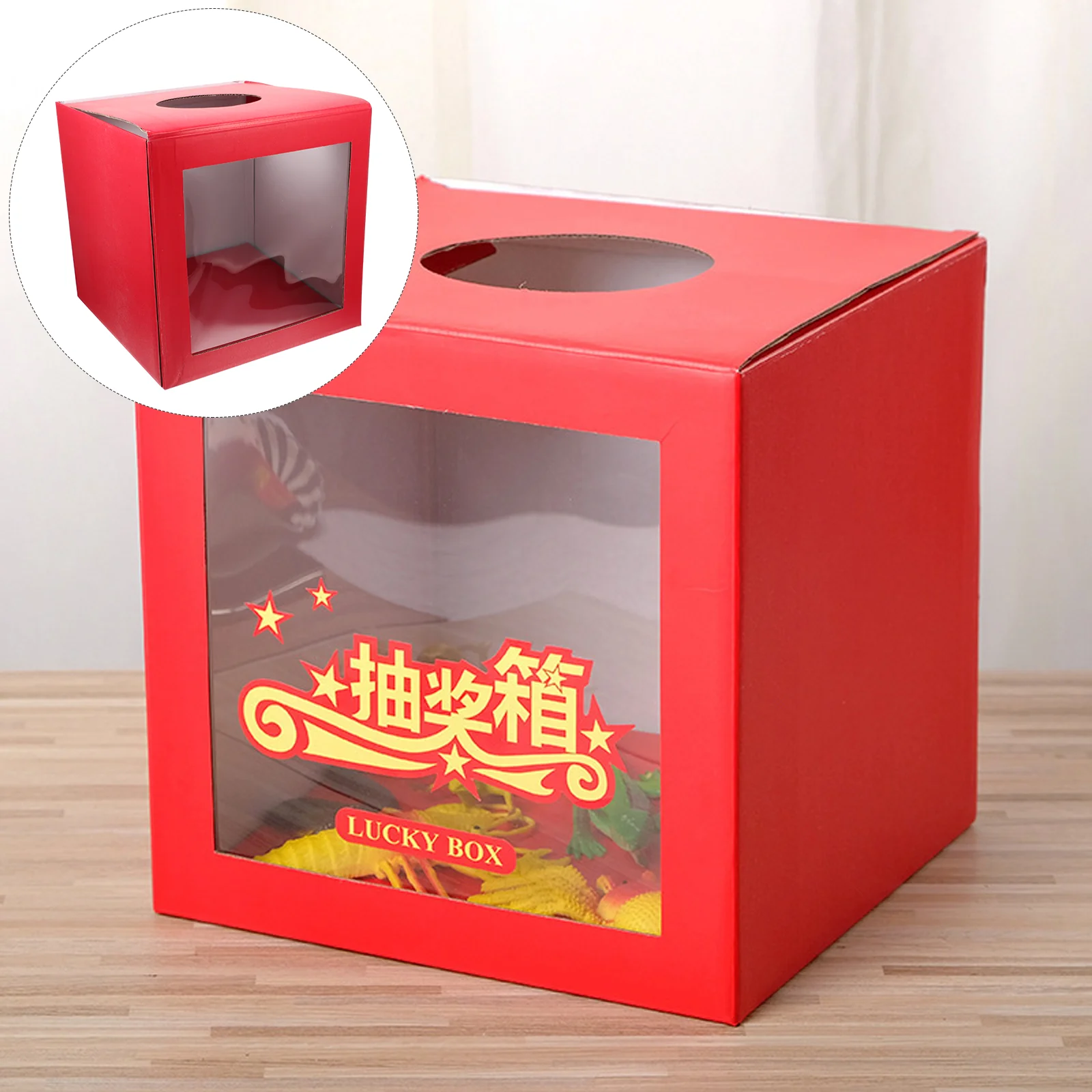 

Lottery Boxes Square Raffle Balls Box Multi Container Suggestion Box for Party