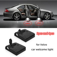 car led spotlight projector atmosphere welcome lights door warning lights 2pcs4pcs for volvo xc60 xc90 s80 s60 v60 v40 2012 2019