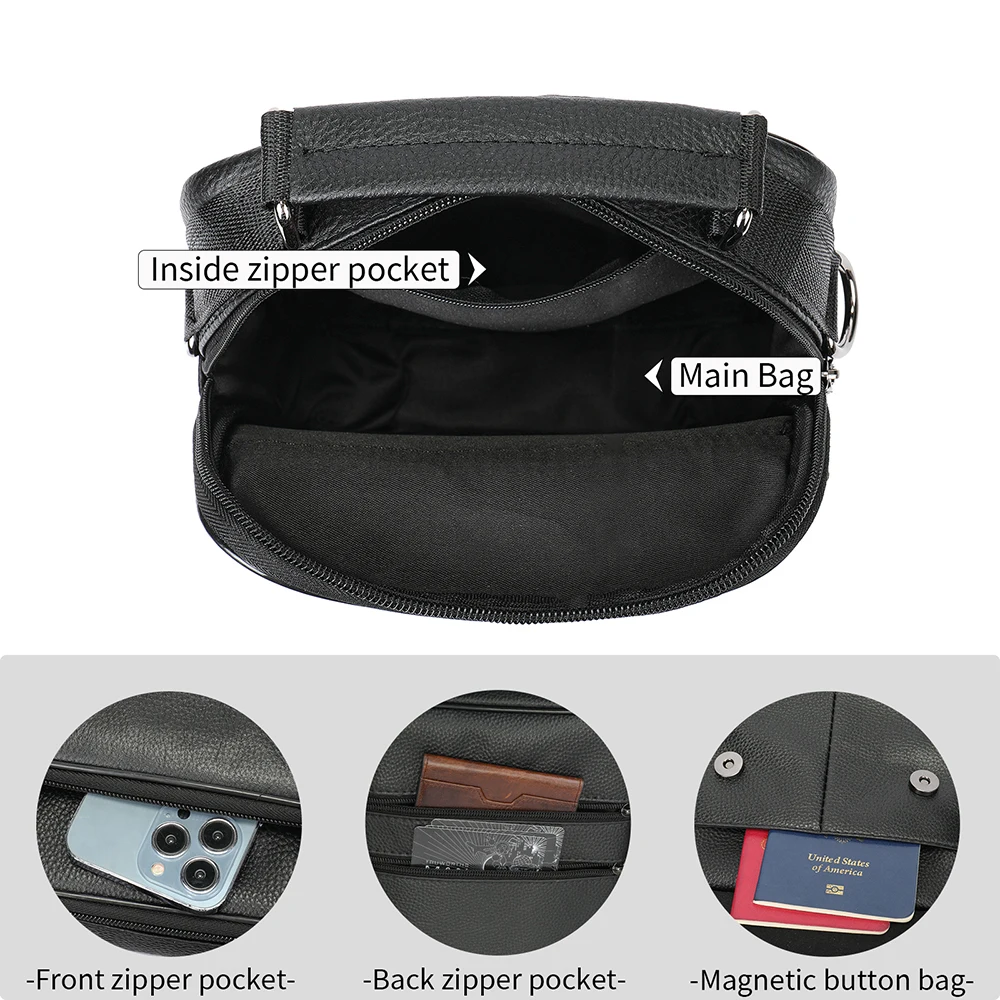 Cowhide Leather Man's Shoulder Bags Large Capacity Male Handbags Crossbody Messenger Bags Vintage Casual Business Travel