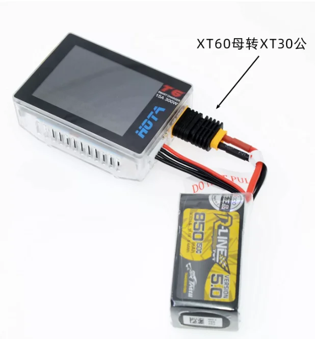 Фото Интегрированный адаптер XT90 (штекер) - XT60 (гнездо) - XT30 (штекер) для зарядных устройств, совместимый с D6Pro, B6neo, T6 RC, балансировочными зарядными устройствами №3