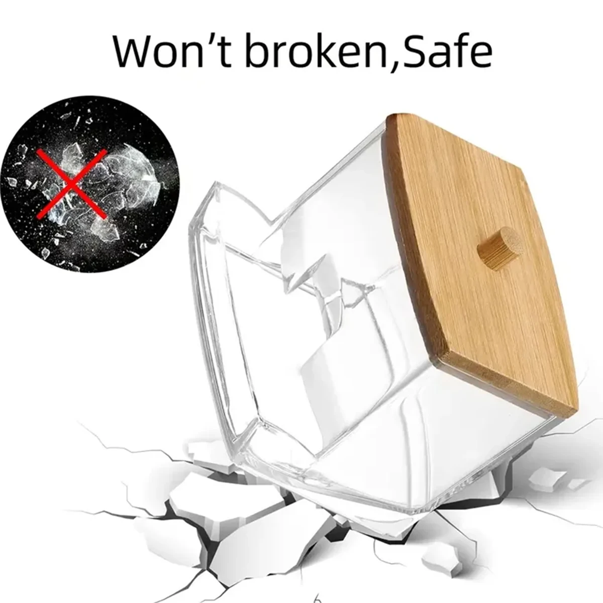 Акриловая коробка для хранения органический органайзер косметики ватных