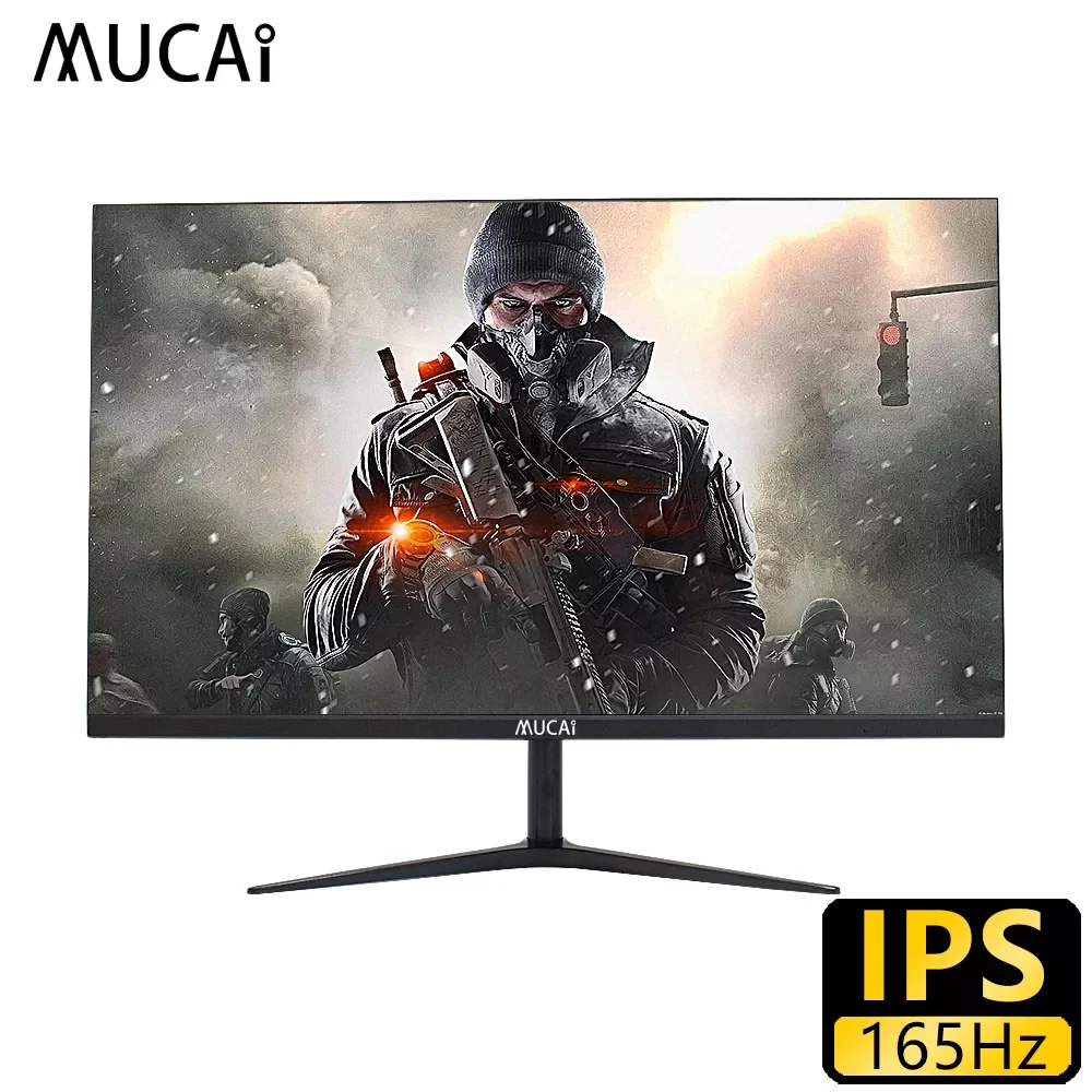 

24-дюймовый монитор для ПК MUCAI, 144 Гц, ips, ЖК-дисплей, 165 Гц, HD, игровой, для настольного компьютера, плоский экран, совместимый с HDMI/DP