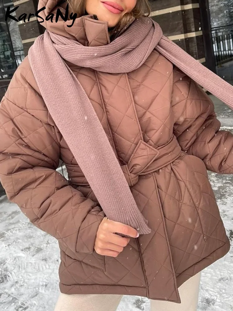 

Women Down Cotton Winter Coats With Belts For Women Warm Hooded Parkas 2022 Thick Cotton Women's Jackets And Coats Winter Office