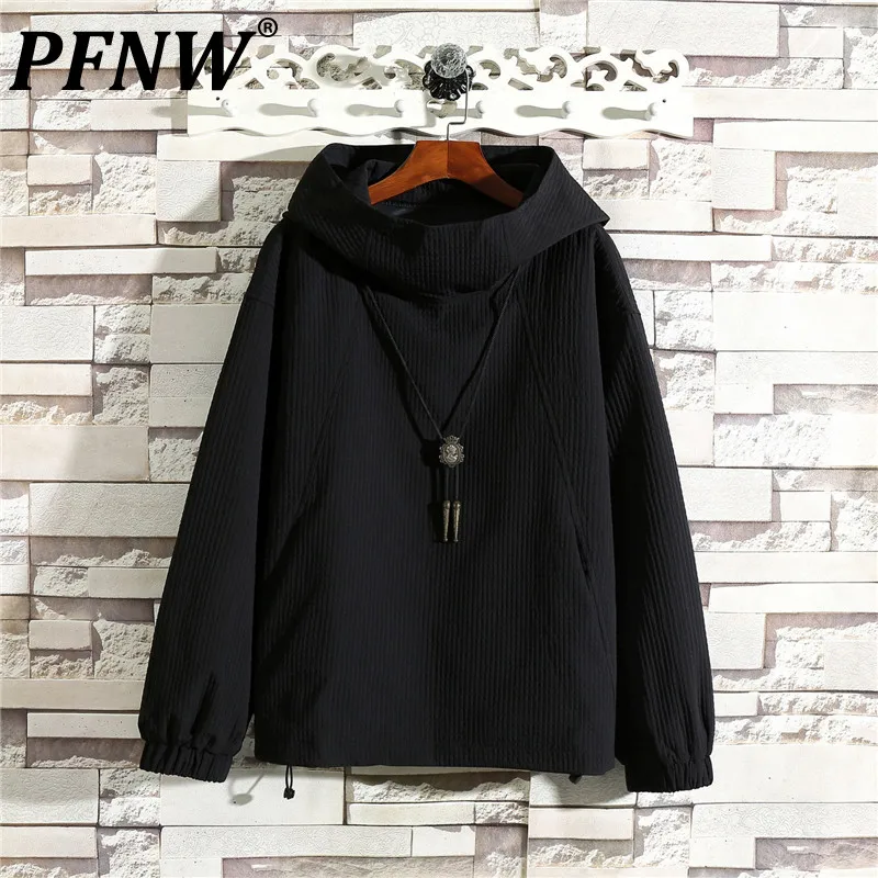 

Мужская свободная куртка PFNW с рукавом летучая мышь, шикарная куртка большого размера с капюшоном, Модный пуловер средней длины, свитер 12Z4416 на осень-весну