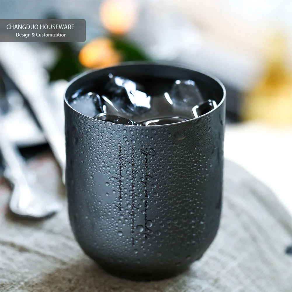 Vintage series stainless steel coffee cup Simple Nordic Design beer mug cocktail teacup Espresso Cups Tumbler Drinkware