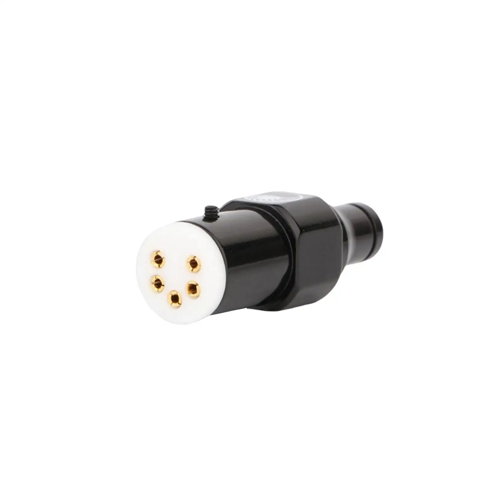 

1x HiFi Vinyl LP Phono Tonearm Line Signal Cable Black Turntable Professional Durable 5 Pins Plug for Performance Party