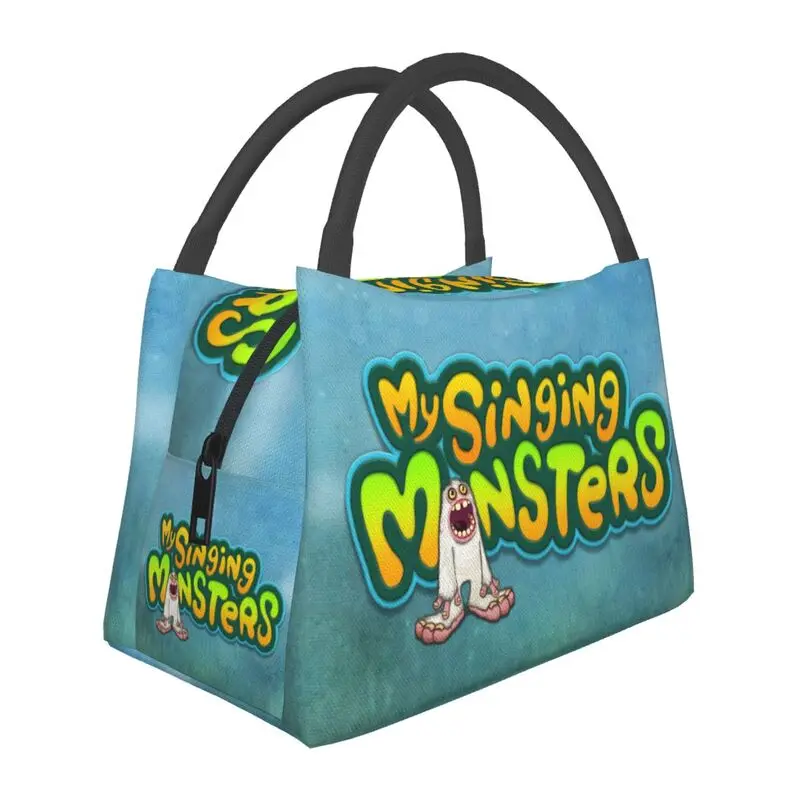 

Изолированная сумка-тоут для ланча My Sing Monsters для женщин, многоразовый термоохладитель, коробка для бенто, для работы, путешествий