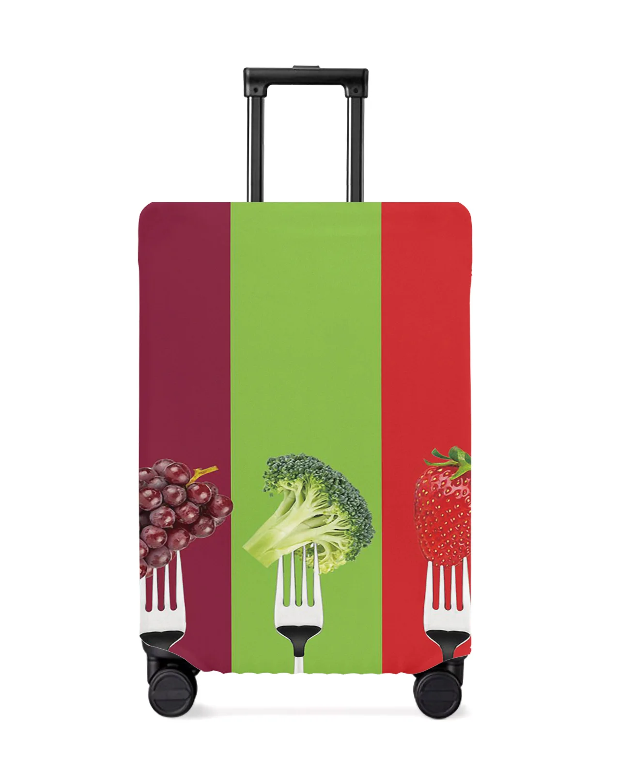 

Fruits And Vegetables On The Fork Travel Luggage Cover Elastic Baggage Cover Suitcase Case Dust Cover Travel Accessories