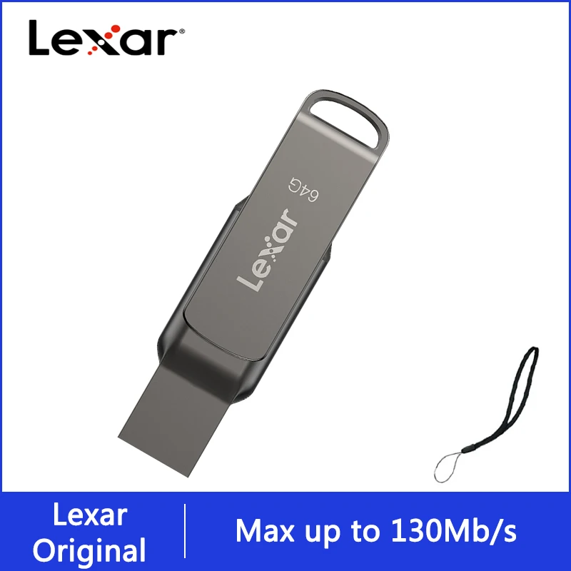 

Lexar D400 128GB TypeC OTG 3.1 USB Flash Drive 64GB U Disk 32GB Pendrive Car 256GB Mini Pen Drive Metal Office for Phone
