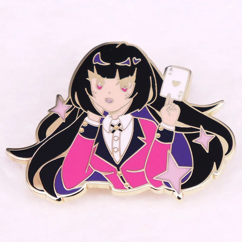 

Anime Gambling Enamel Brooches Cute Character Pins Clothes Backpack Lapel Badges Fashion Jewelry Accessories Holiday Gifts