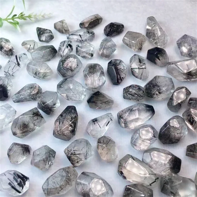 5 шт. натуральный черный Рутиловый Кварц модная драгоценность ювелирные изделия