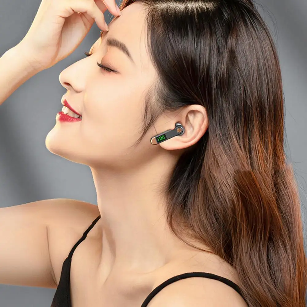 

Одиночные наушники-вкладыши, беспроводные Bluetooth-наушники H01, ультрадлинный режим ожидания, вождение, большая емкость, Электрический дисплей...