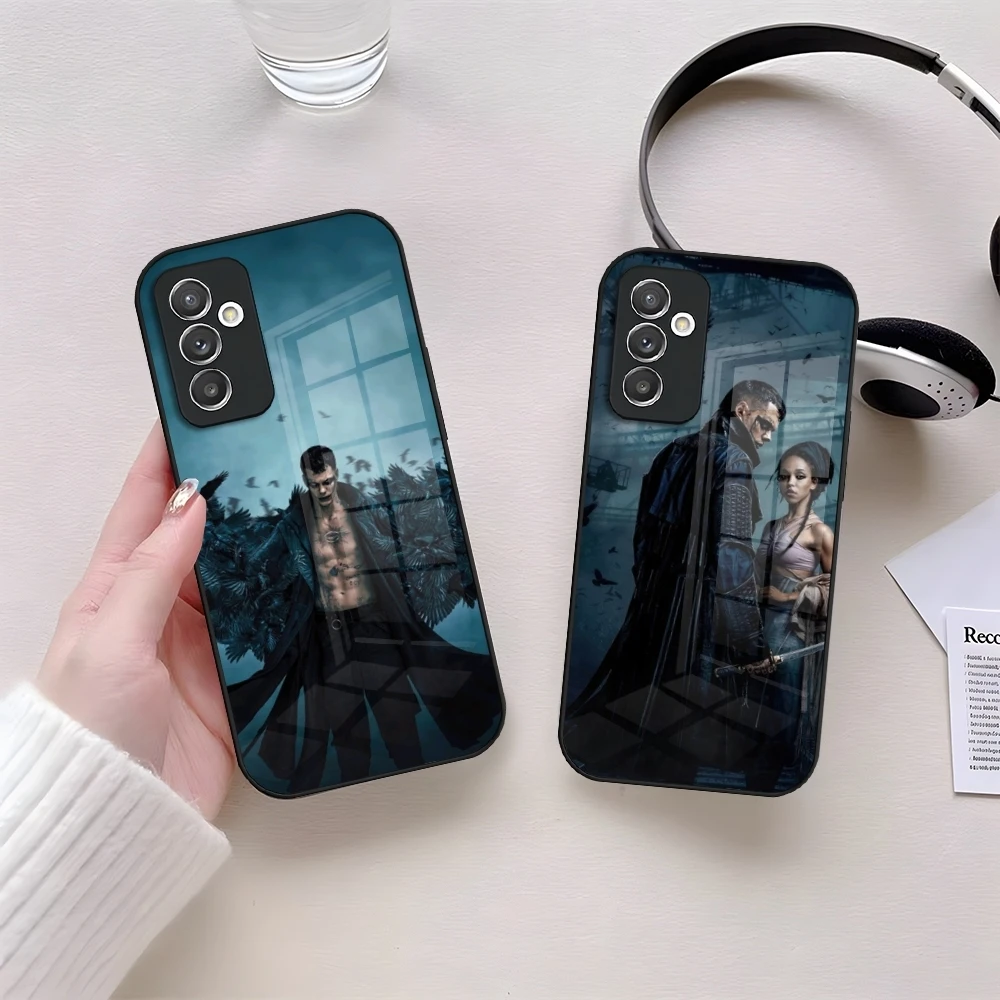 Чехол для телефона Movie T-THE C-CROWS Glass Samsung Galaxy S24 S22 S23 S20 S21 Ultra Fe Plus A24 A52 A34 A54 A53 M54 Coque