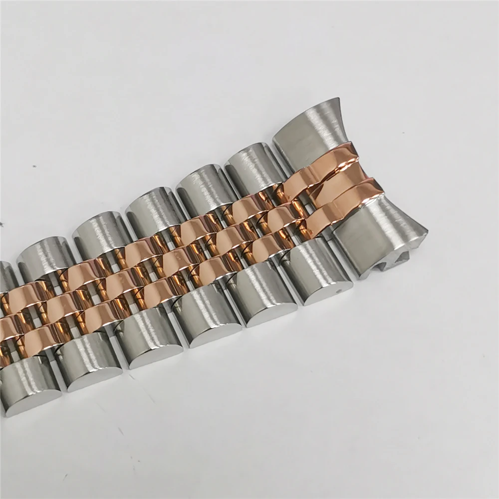 40mm PVD Rose Gold SUB Stainless Steel Watch Case Sapphire Glass Five-beaded Strap Kit for NH35 NH36 Watch Movement Parts enlarge