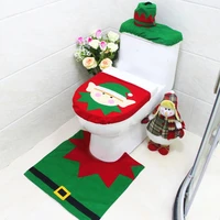 2022 new single piece santa clause pattern toilet seat cover home christmas overcoat toilet case bathroom decorative products