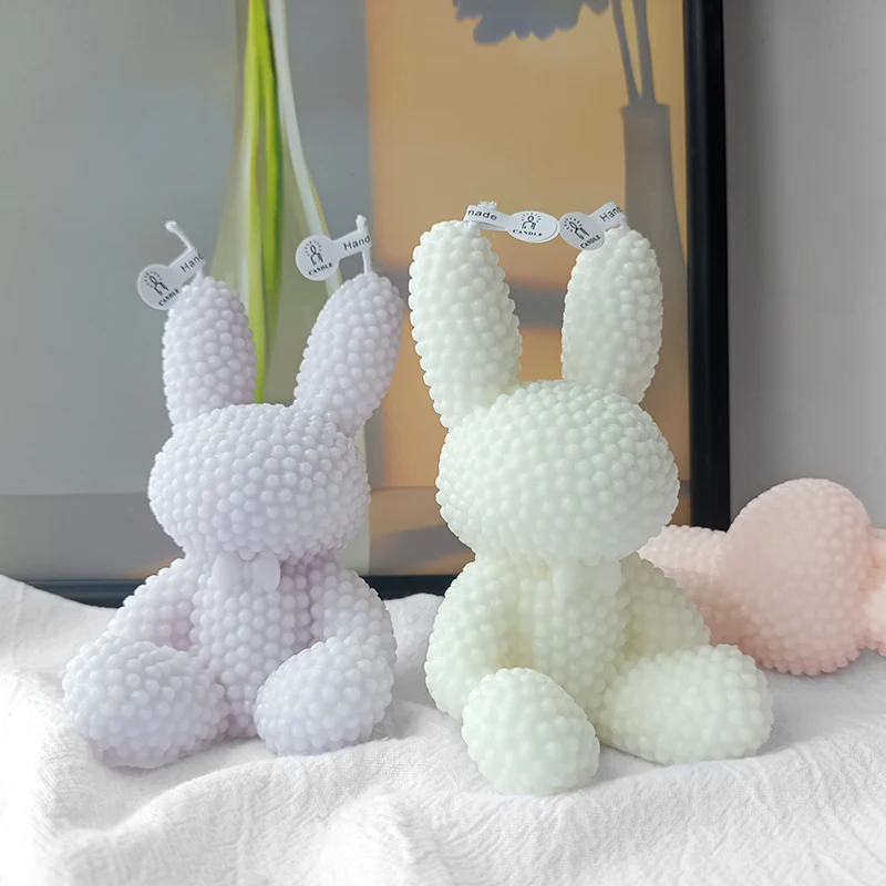 

Crystal Drip Glue Resin Silicone Mold DIY 3D Pearl Bear Rabbit Scented Candle Plaster Ornament Mould Bunny Home Decoration Craft