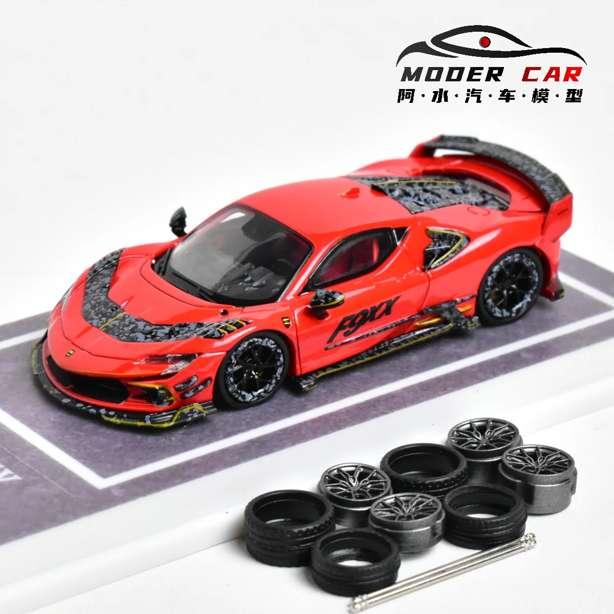 MJ 1:64 Mansory SF90 F9XX Spider Diecast Model Car