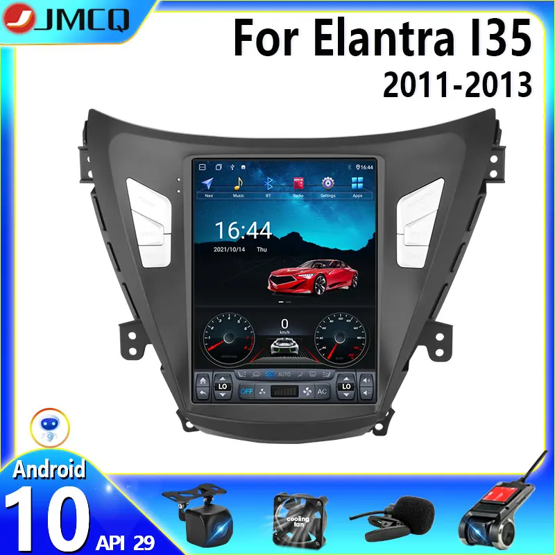 For Tesla Style 2 Din Android 10 Car Radio For Hyundai Elantra Avante I35 2011-2013 Multimedia Video Player GPS Stereo Carplay 
