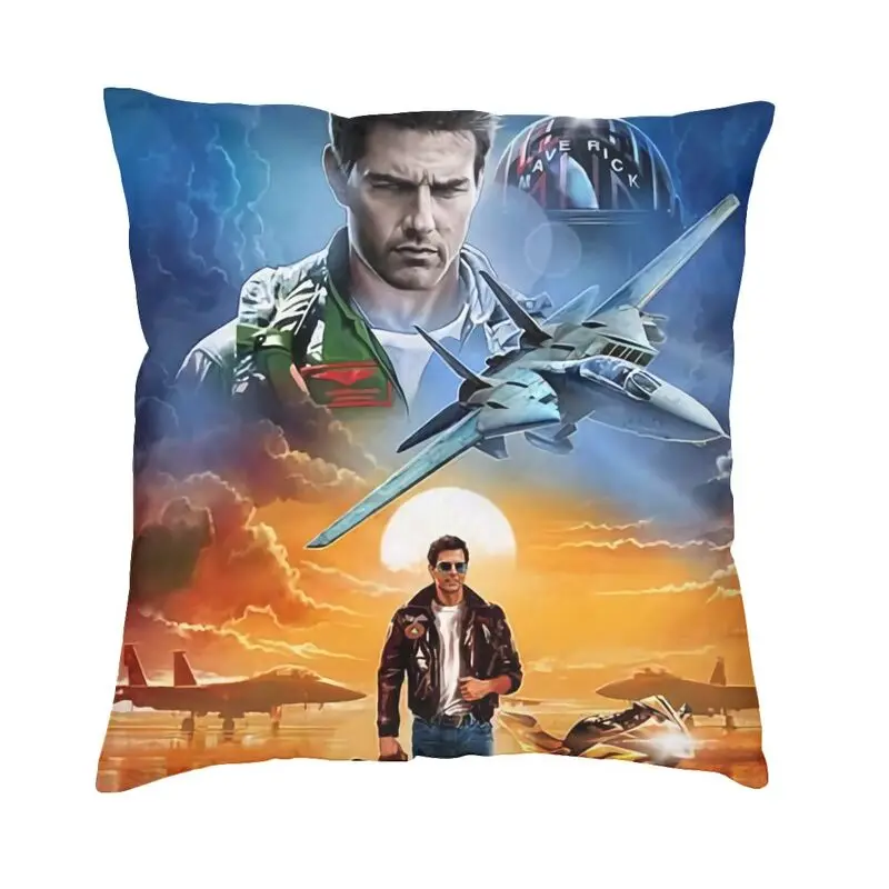 

Top Gun Air Force Fighter Jets Maverick Tom Cruise Movie Pillow Case Sofa Modern Cushion Cover Soft 45x45cm Pillowcase