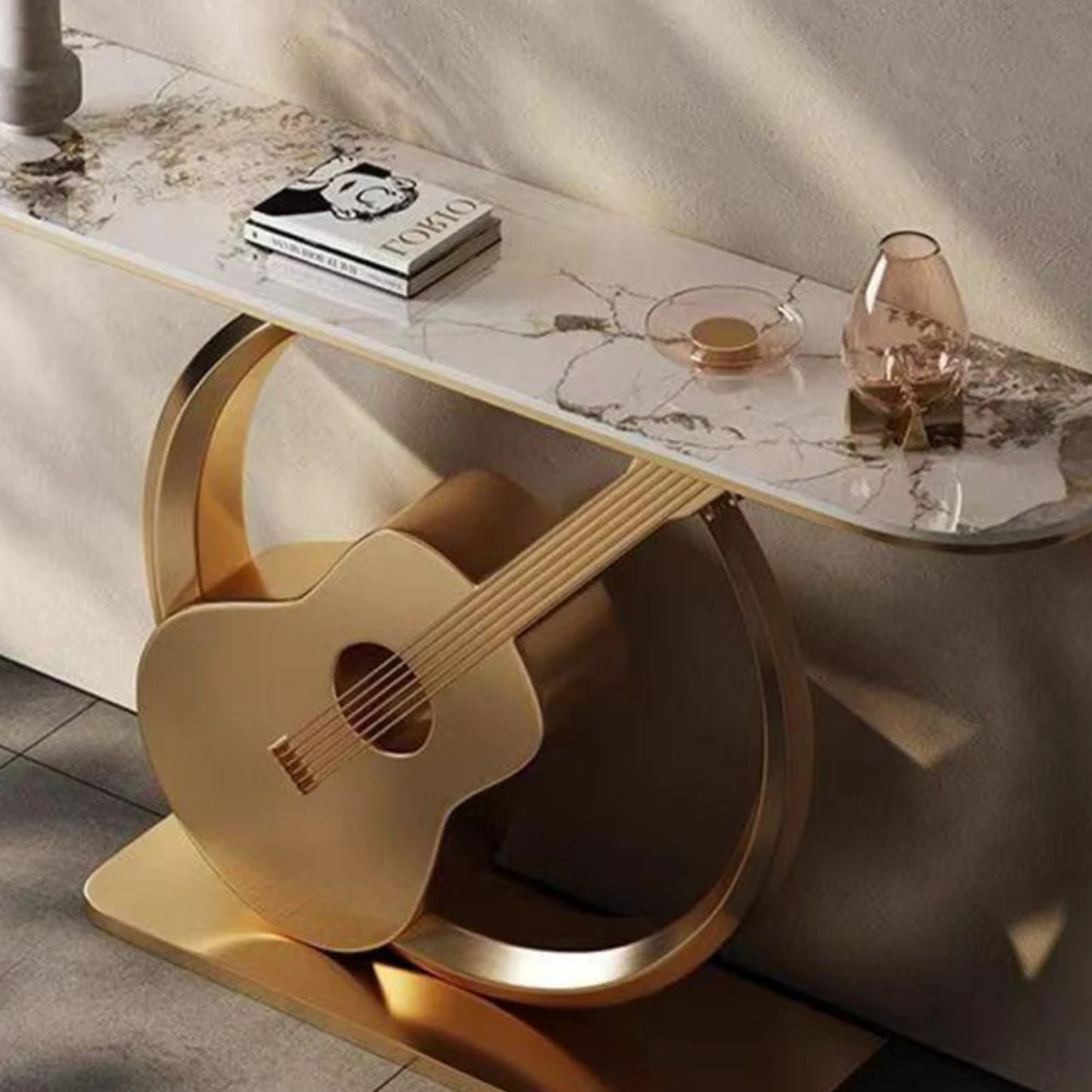 Роскошный эстетический консольный столик мраморный минималистичный уникальный