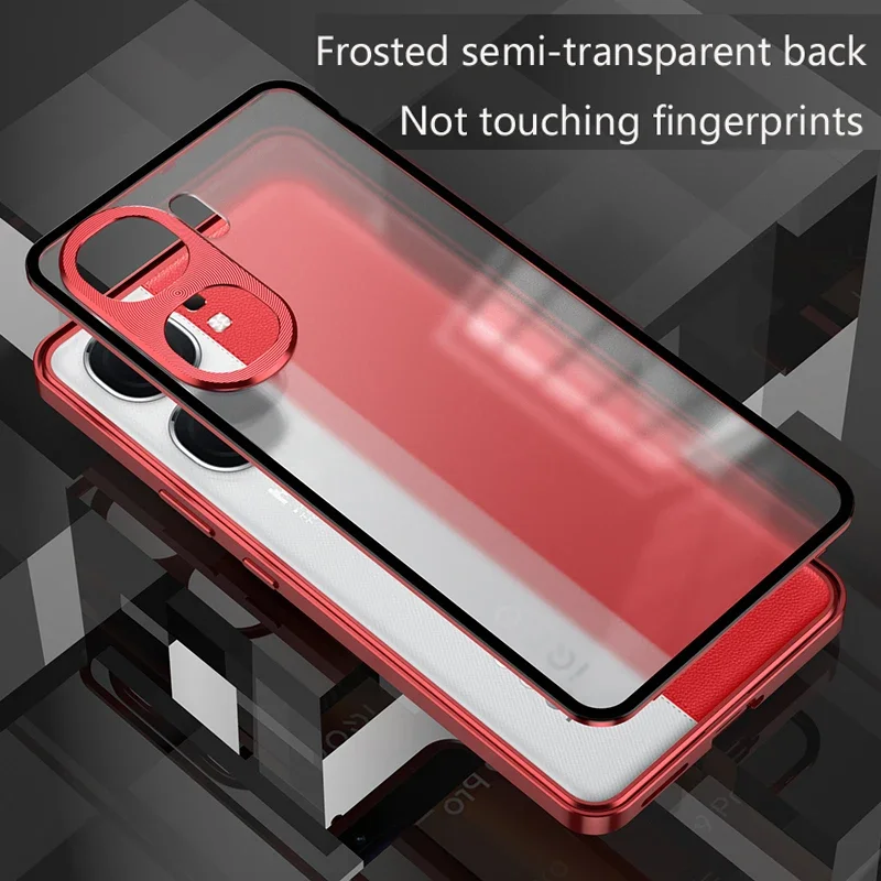 Protection Case For iQOO 12 13 Neo 10 9 9S Pro Plus Z9X Z7 5G Phone Metal Spring Matte Back Cover Magnetic Bumper Funda