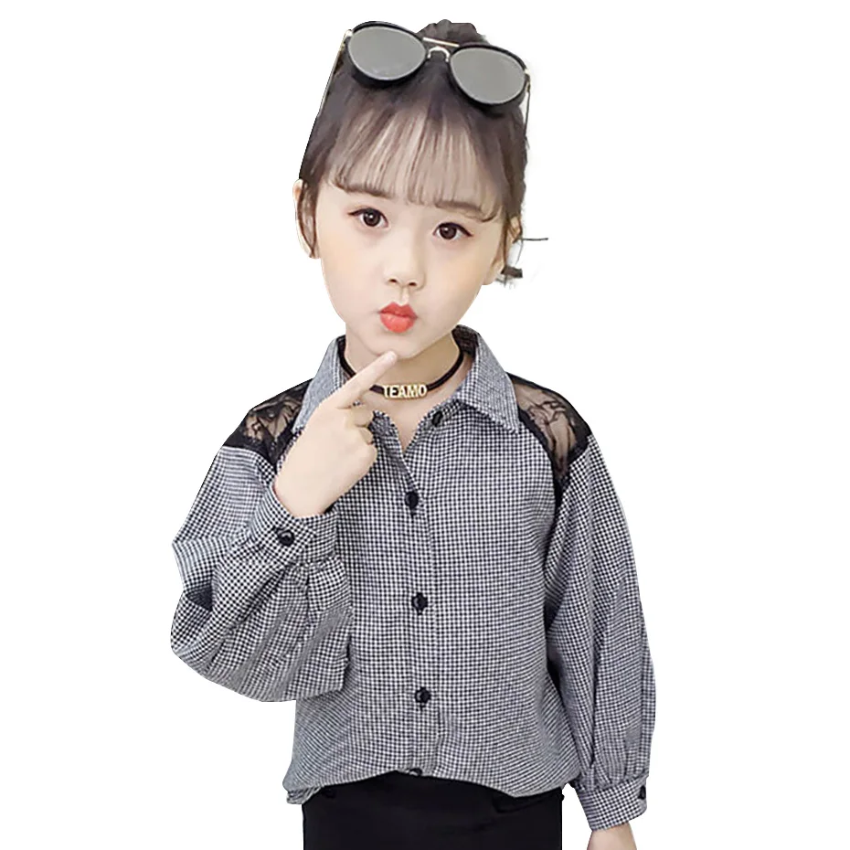 

8 Children's Spring Blouse 12 Plaid Years Teen Girls Girls Clothing Shirt Kids Girls For Autumn 6 Sleeve Blouses Shirt Long