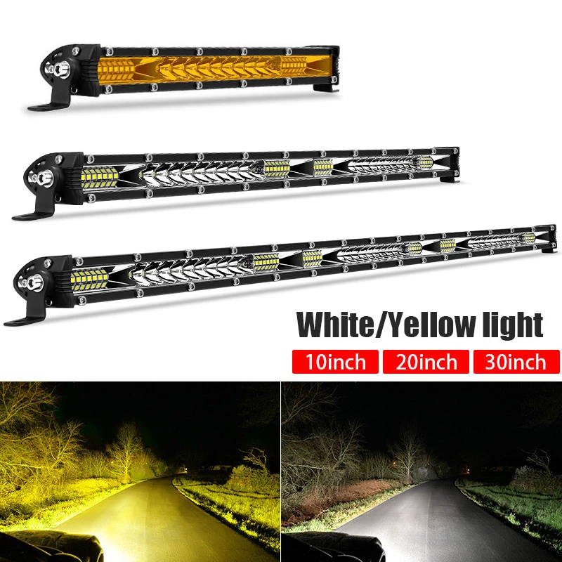ULTRA SLIM 10" 20" 30" СВЕТОДИОДНЫЙ БАР 12В 24В КОМБИНИРОВАННЫЙ СПОТ ФЛУД ДРАЙВИНГ РАБОЧИЙ СВЕТ ДЛЯ ДЖИПОВ ГРУЗОВИКОВ ТРАКТОРОВ ОФФ.