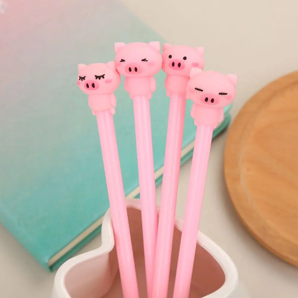 

1 Piece Cute Kawaii Pink Pig Gel Pen Girl Heart Water-based Pen Fashion School Office Supply Students Gift Awards Accessories