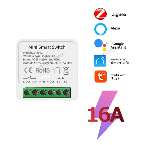 Умный переключатель kebidumei ZigBee 16А