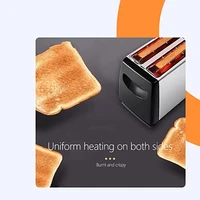 hot sales 2 slice bread toasters with stainless steel decoration