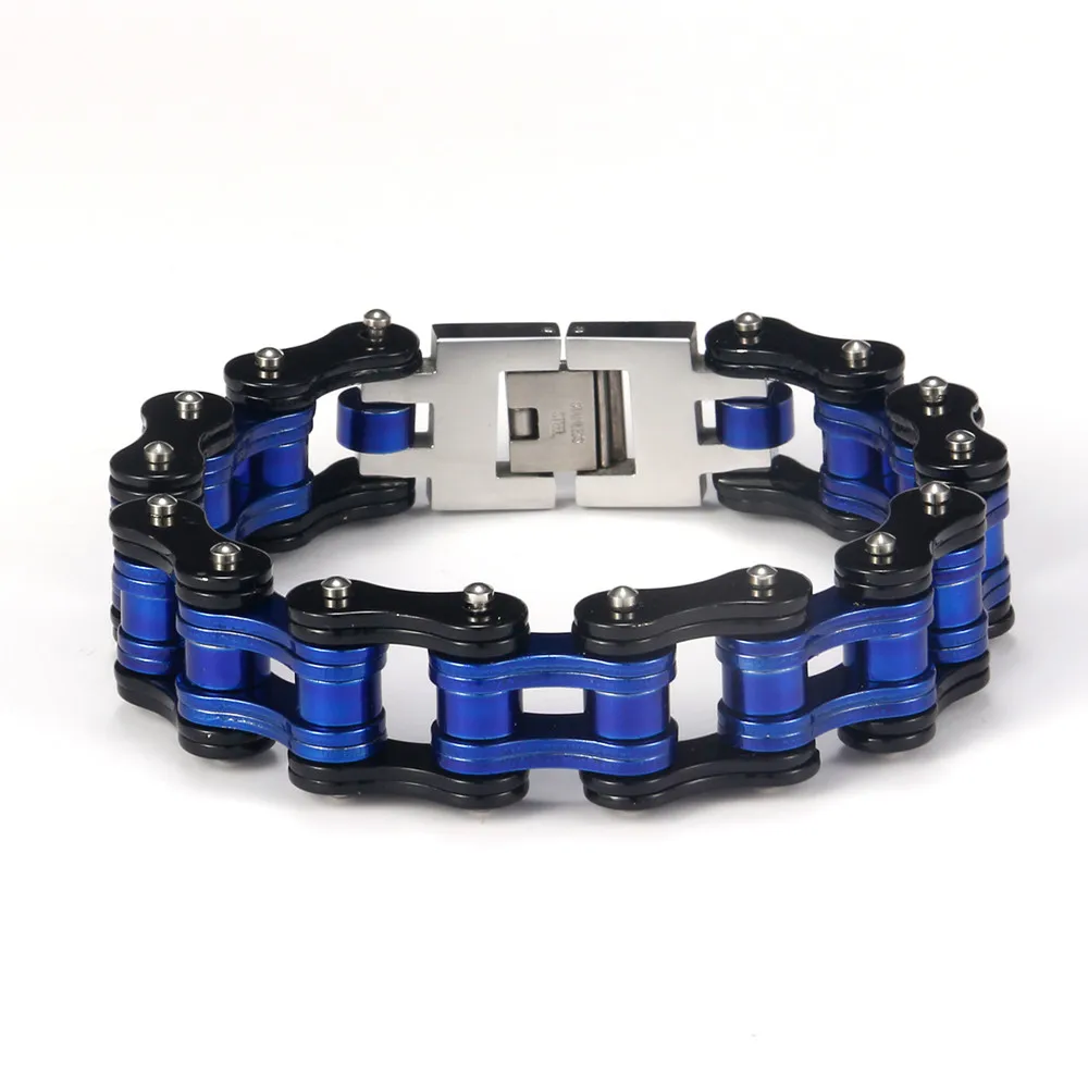 

Punk Rock Hip Hop Bracelet for Men Women 316L Stainless Steel Biker Chain Bangles Motorcycle Bicycle Link Chains Fashion Jewelry