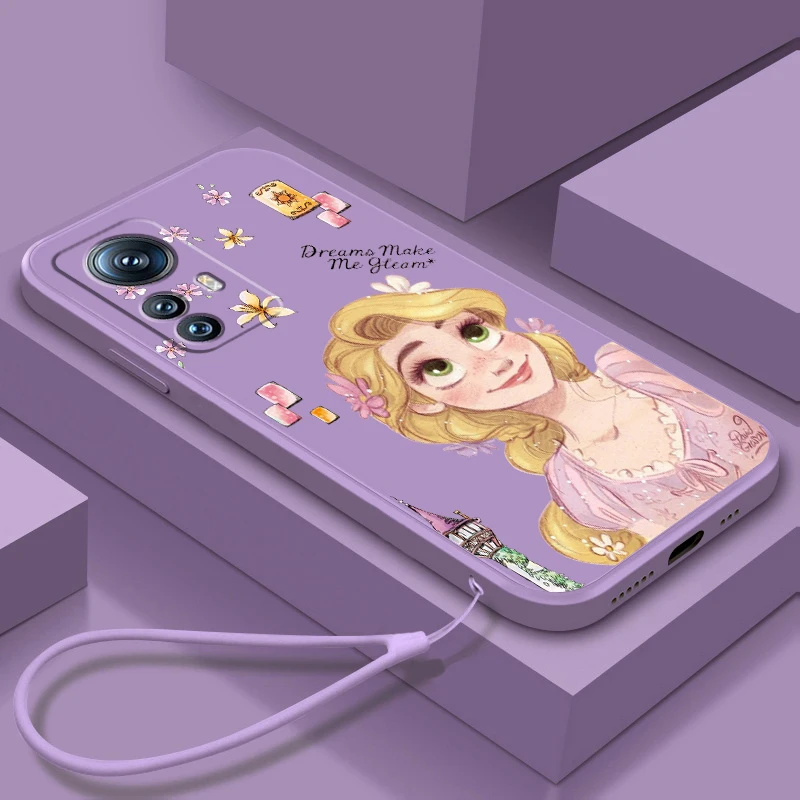 

Phone Case For Xiaomi Mi 13 12S 12 12X 12T 11i 11T 11 10 10S 10T Pro Lite Ultra 5G Princess Rapunzel Disney Girl Liquid Rope