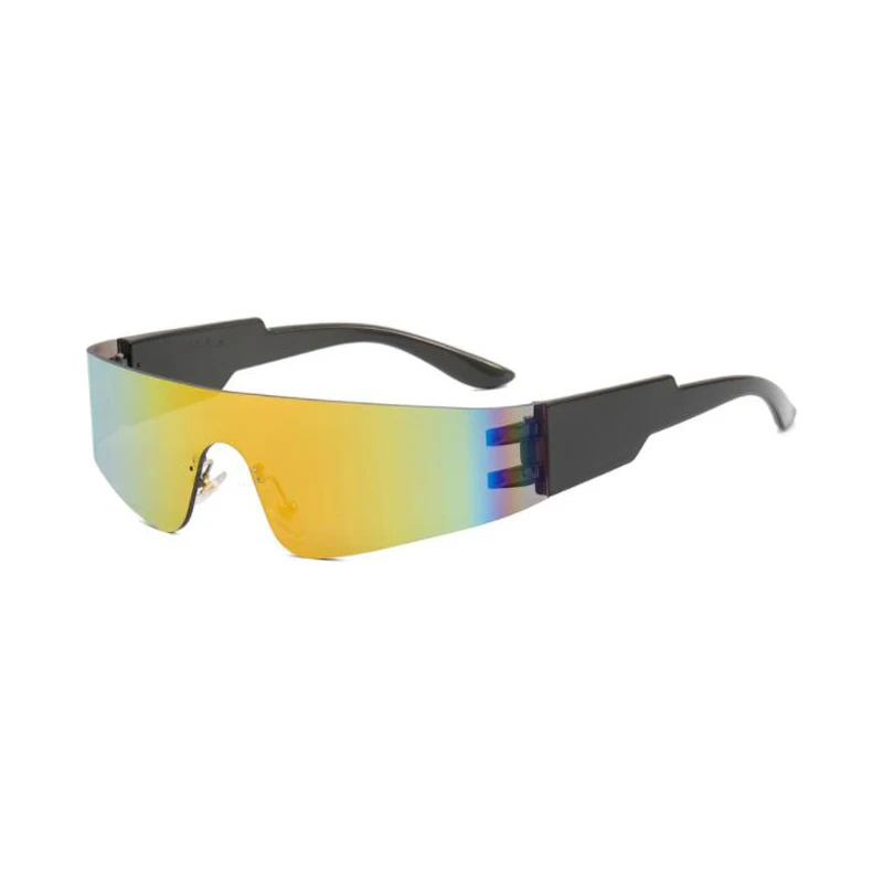 Модные солнцезащитные очки без оправы UV400 в стиле панк для мужчин и женщин бега