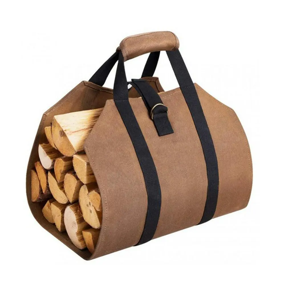 

Холщовая Сумка-тоут для хранения дров для кемпинга на открытом воздухе, сумка-переноска, переноска для дерева, устойчивая к царапинам, устой...