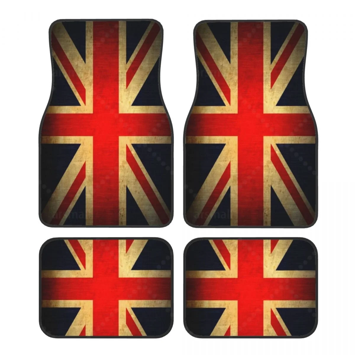 

Автомобильные коврики на заказ, передний и задний комплект Union Jack для Mini Cooper 2007-2023 R55 R56 R57 R60 R61 F54 F55 F56 F57 F60 Clu