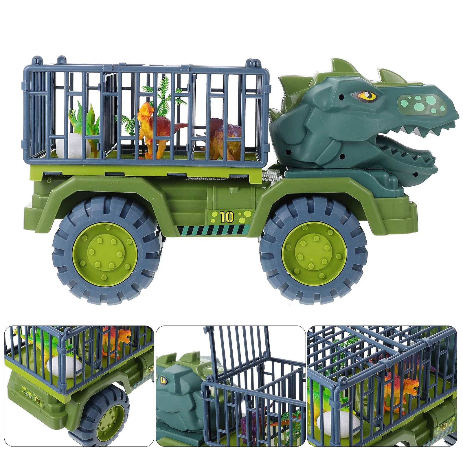 

1 Set of Pull-back Engineering Car Toys Dinosaurs Inertial Plaything Kids