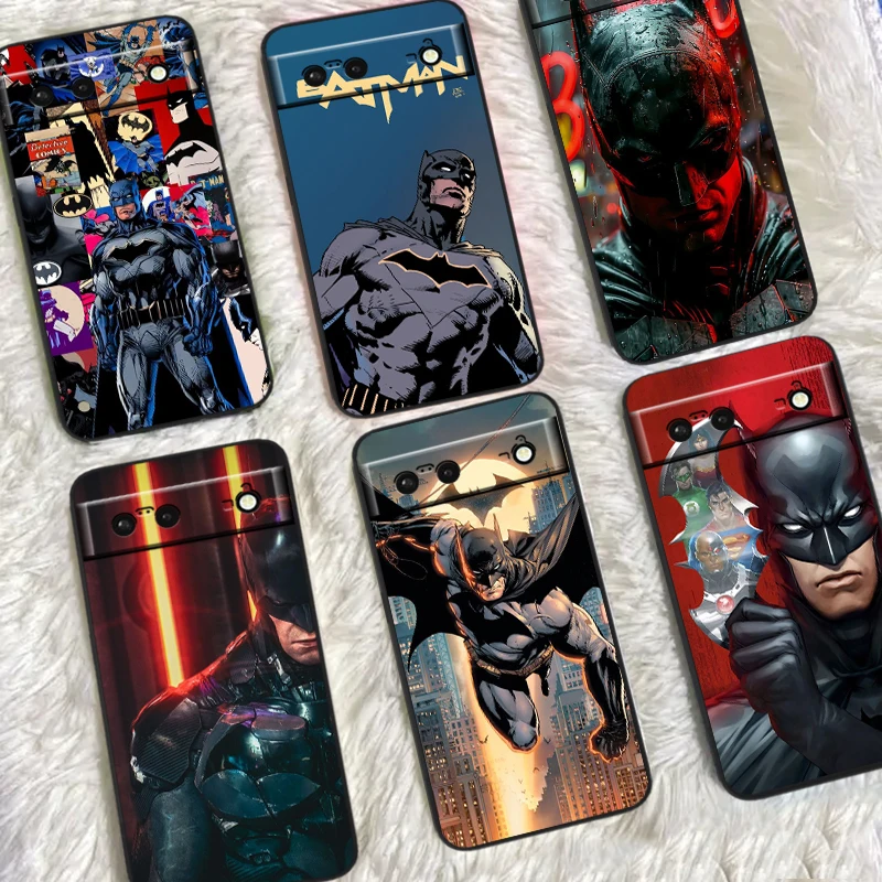 Hero B-Batman Hot For Google Pixel 9 8 7A 7 6A 6 5A 5 4 4A XL 5G черный силиконовый ударопрочный чехол для