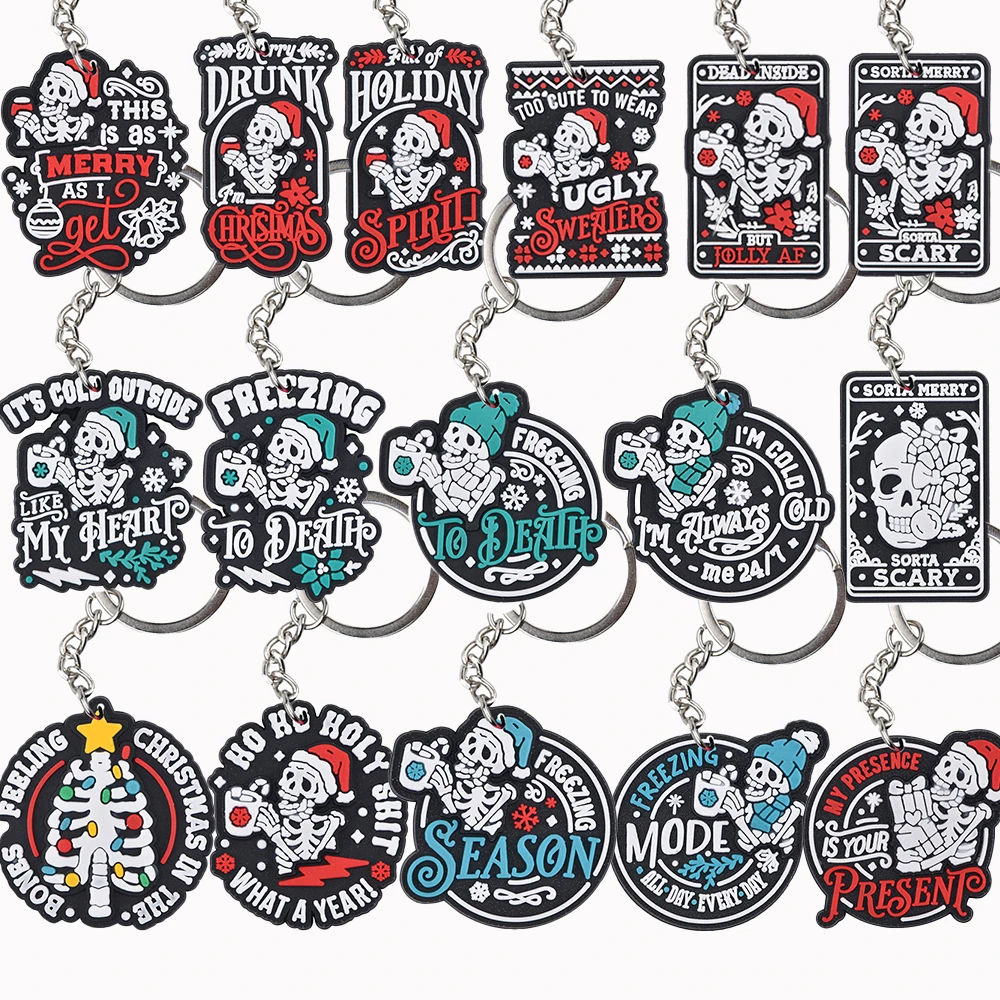 1 шт. брелоки из ПВХ с рисунком черепа